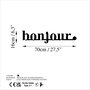 Wallity Bonjour Escultura de Pared de Metal Negra